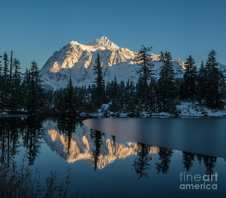 Mount Shuksan Picture Lake Almost Frozen Photograph by Mike Reid