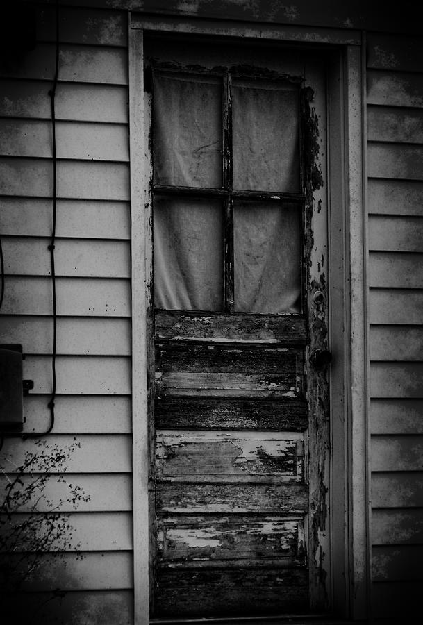 Black And White Photograph - Shut by Kristie  Bonnewell