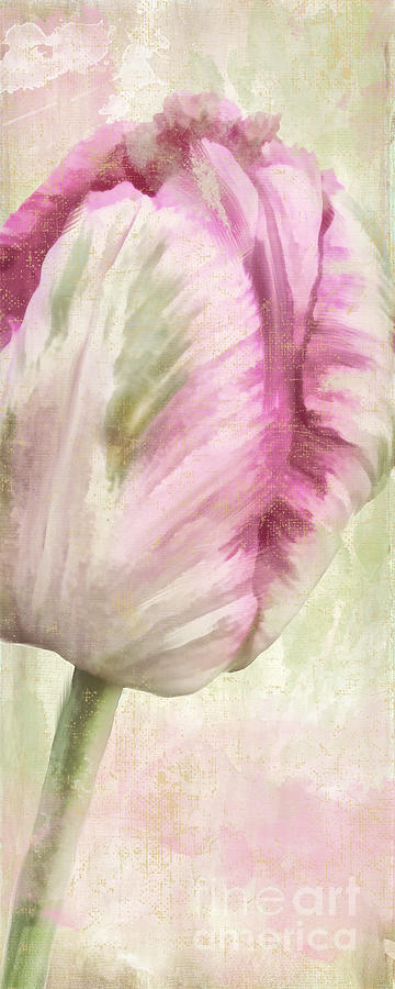 Tulip Painting - Shy II by Mindy Sommers