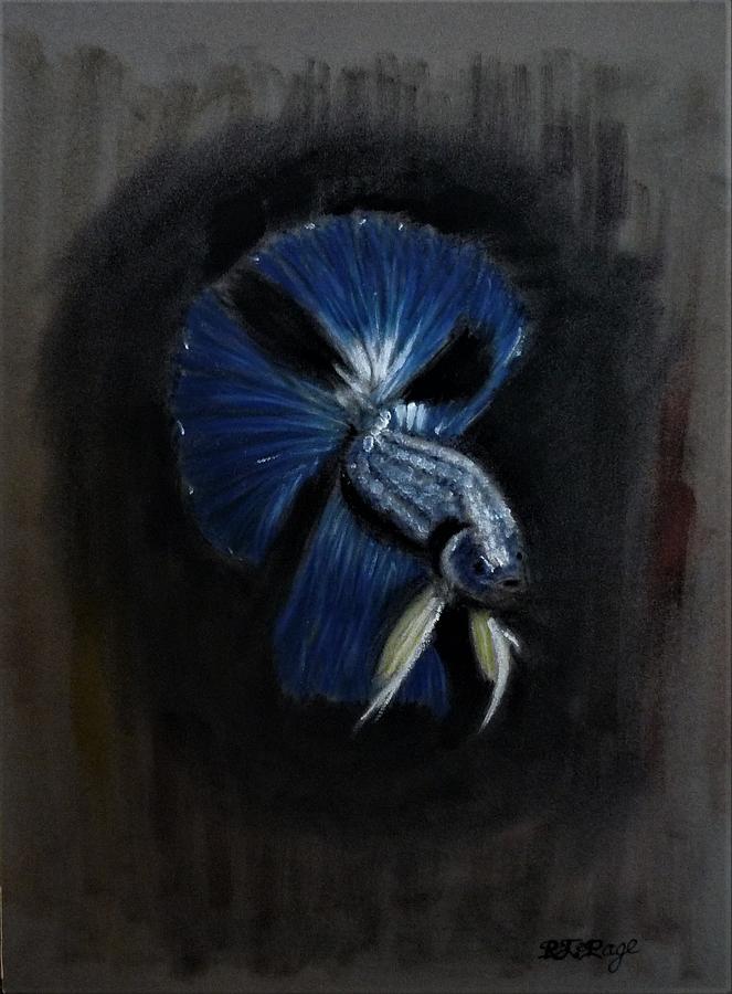 Siamese Fighting Fish 2 Pastel by Richard Le Page
