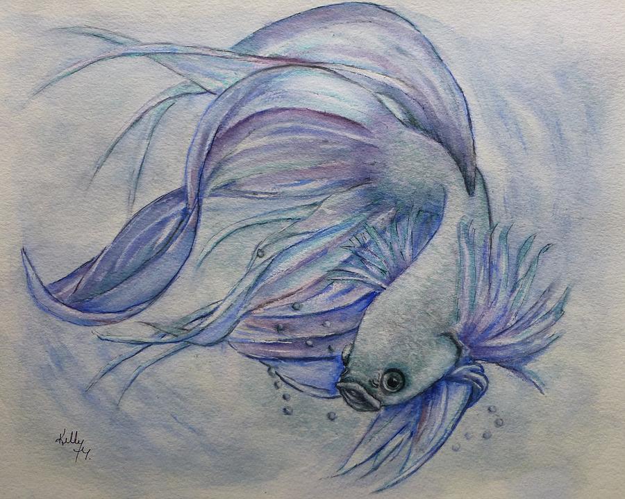 Betta Siamese Fighting Fish Painting by Kelly Mills