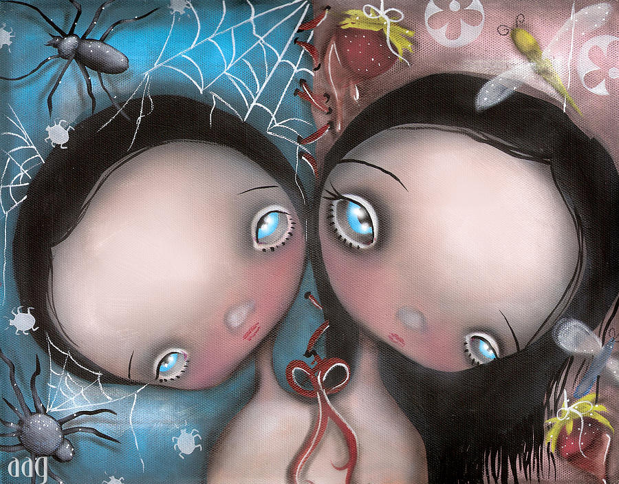 Siamese Twins Painting by Abril Andrade