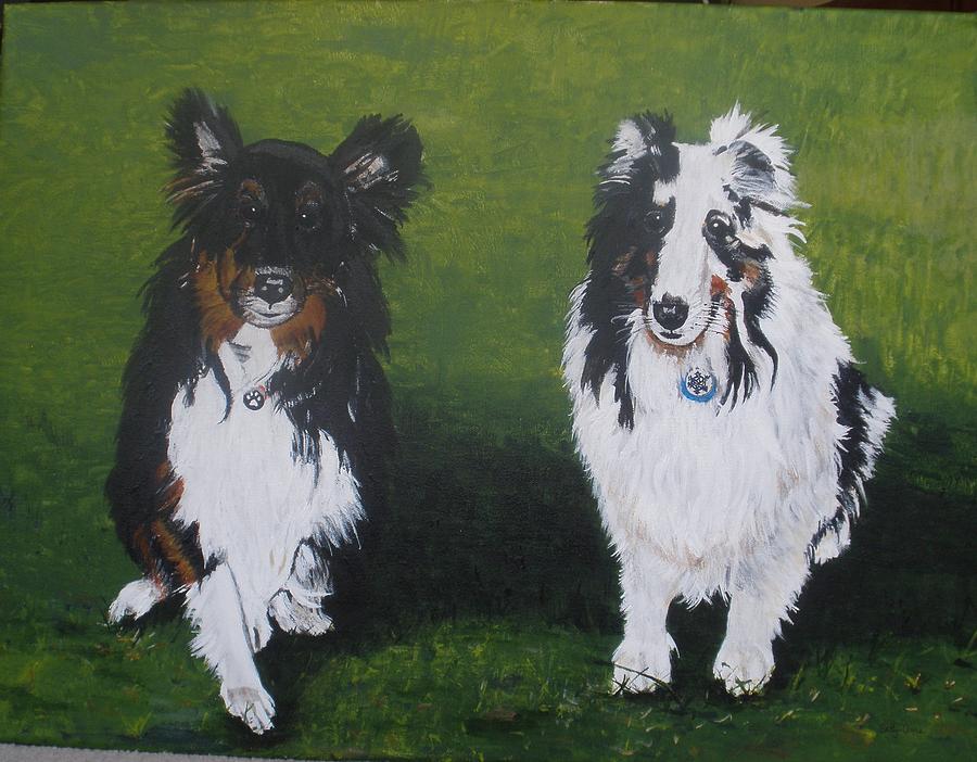 Siblings Painting by Betty-Anne McDonald