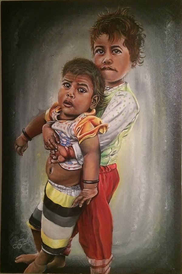 Siblings Painting by Jyoti Chordia - Fine Art America