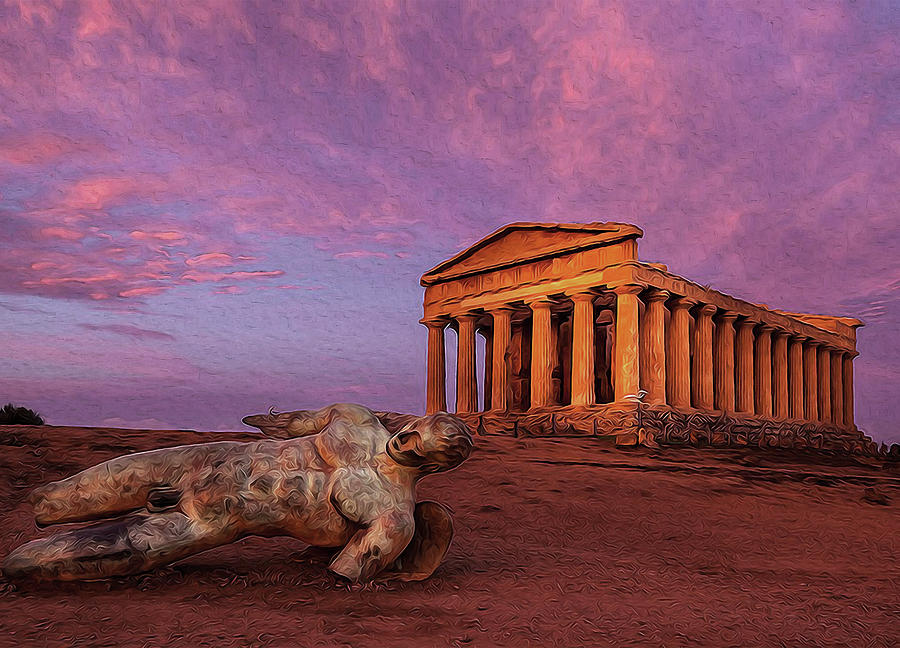 Sicily, Agrigento and the Valley of the Temples - 05 Painting by AM FineArtPrints