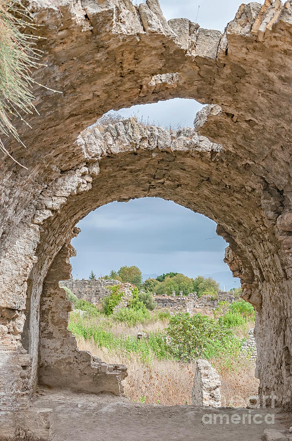 Side City Wall Ruins From Ancient Hospital Photograph by Antony McAulay