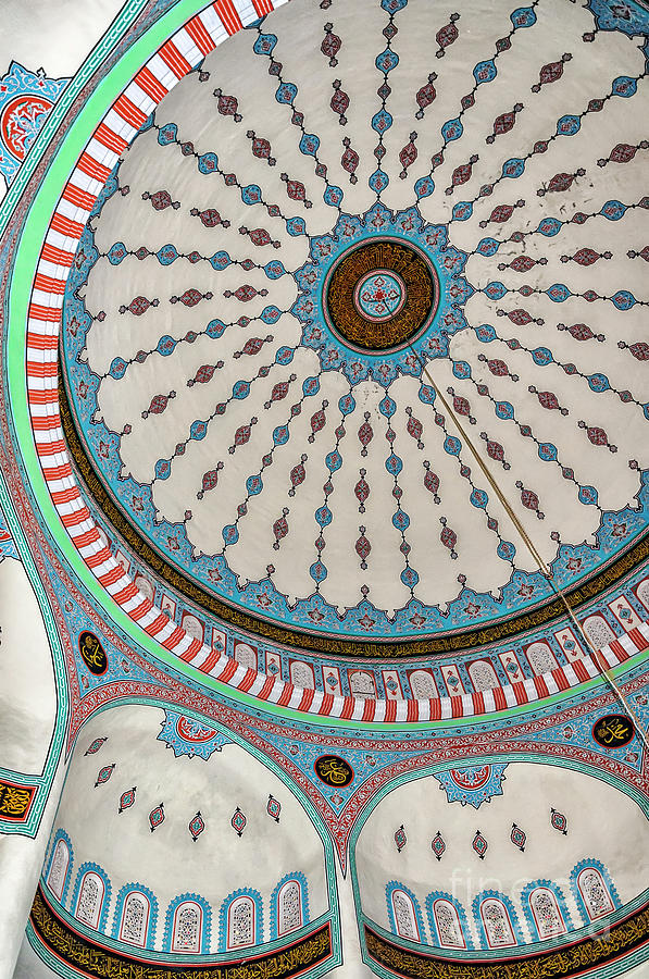 Side Fatith Mosque Ceiling Art Photograph by Antony McAulay