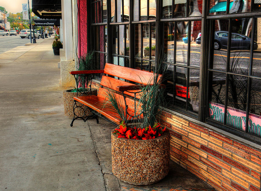 Side Street Bench Photograph by Ester McGuire