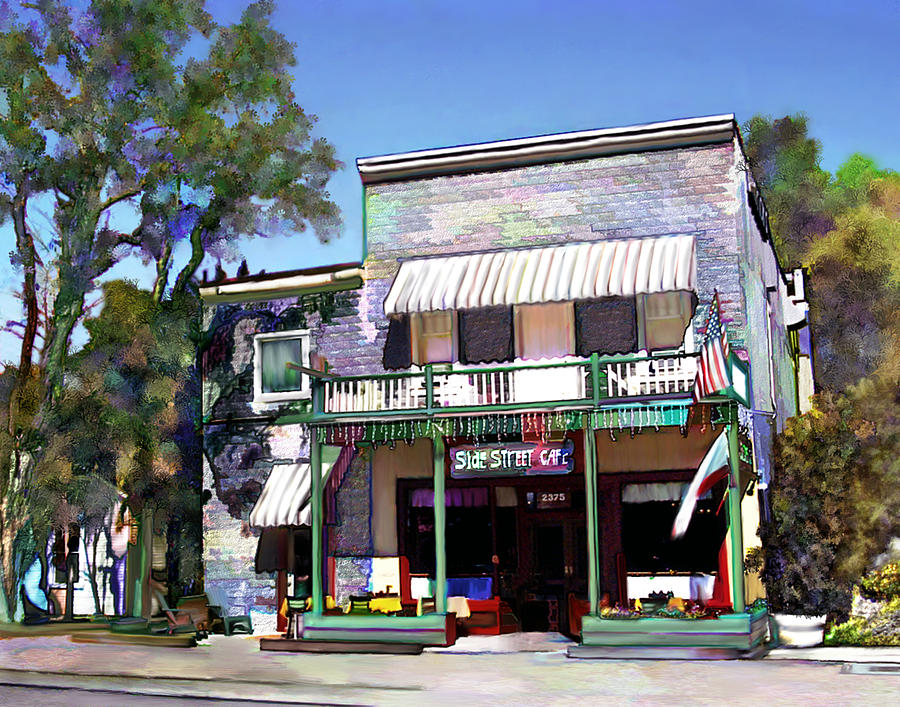 Side Street Cafe Photograph - Side Street Cafe Los Olivos CA by Kurt Van Wagner