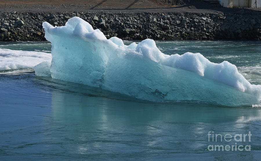 Side view of a large glacier in a bay Photograph by DejaVu Designs