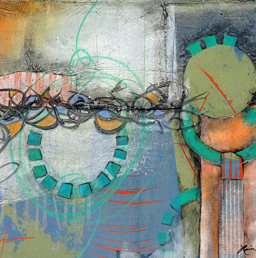 Abstract Mixed Media - Sidetracked by Laura  Lein-Svencner