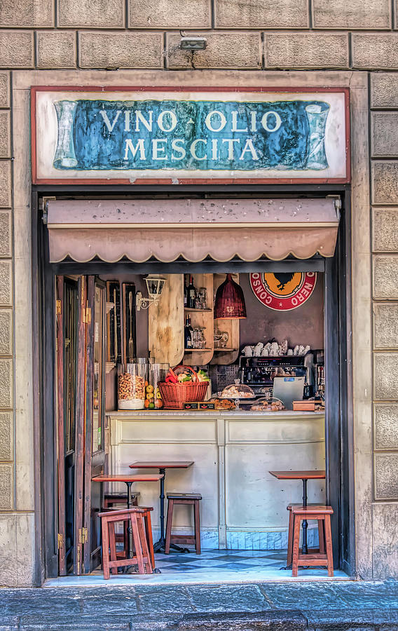 Sidewalk Cafe In Florence Italy Photograph by Gary Slawsky