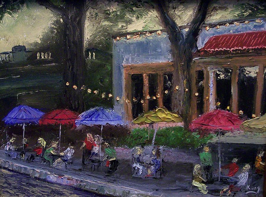 Sidewalk Cafe Painting by Stephen King