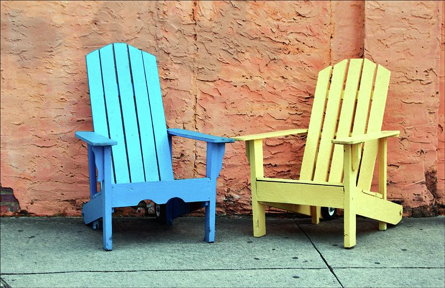Sidewalk Chairs Photograph by Cynthia Guinn