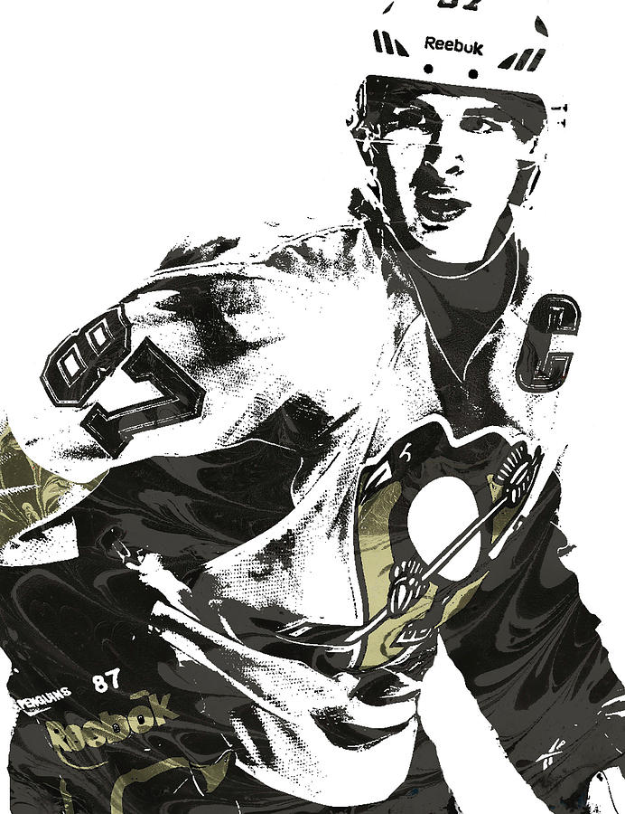 Sidney Crosby PITTSBURGH PENGUINS OIL ART Mixed Media by Joe