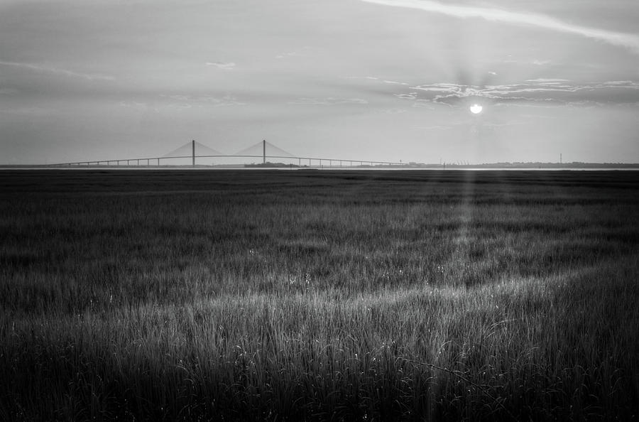 Sunset Photograph - Sidney Lanier At Sunset in Black and White by Greg and Chrystal Mimbs