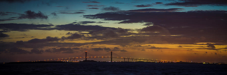 Sidney Lanier Bridge Twilight Photograph by Chris Bordeleau