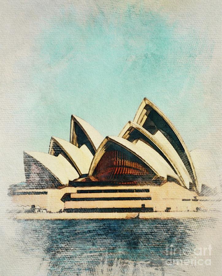 Sidney Opera House, Australia Painting by Esoterica Art Agency
