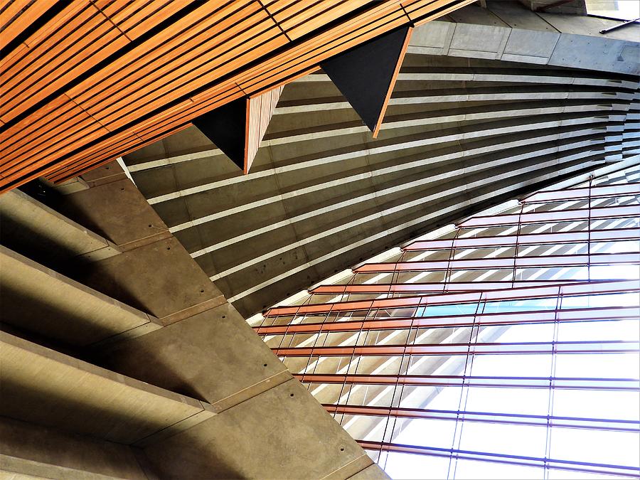 Sidney Opera House Interior Angles Photograph by Barbara Ebeling