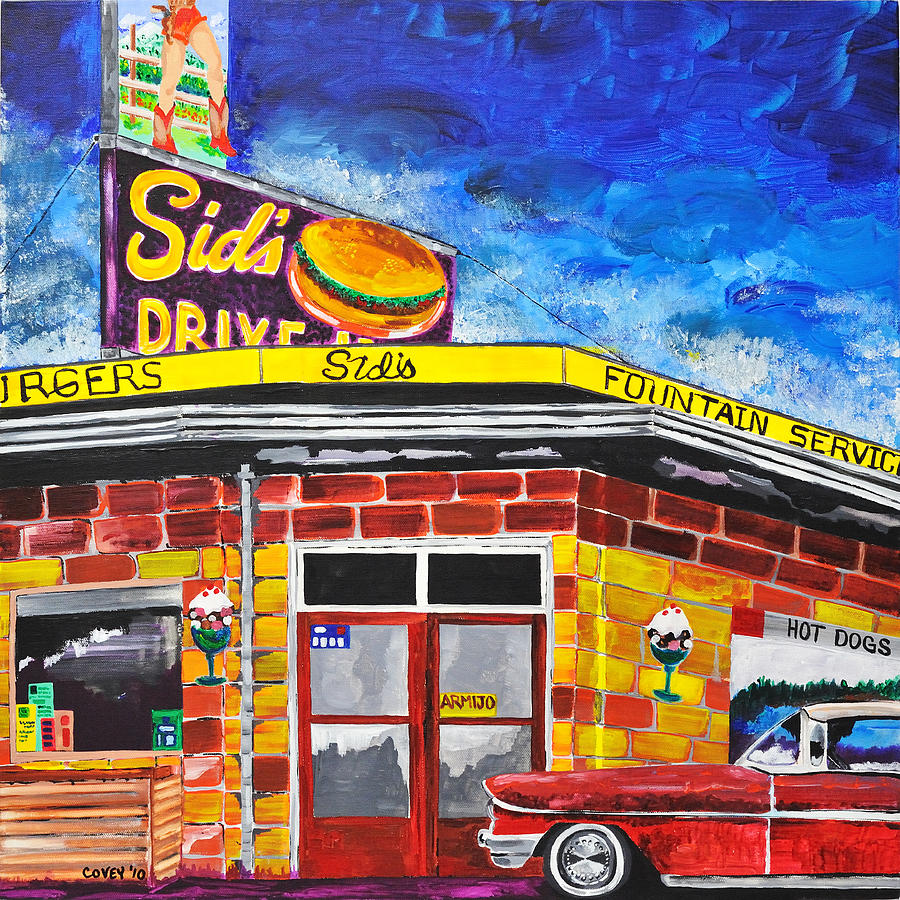 Sid's Drive In Painting by Donna Covey - Fine Art America