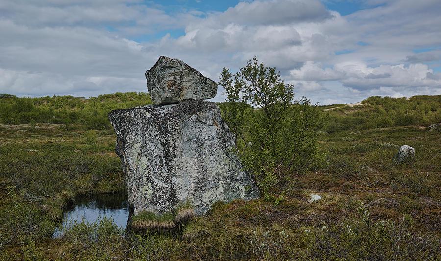 Sieidi - the Sacred Stone Photograph by Pekka Sammallahti