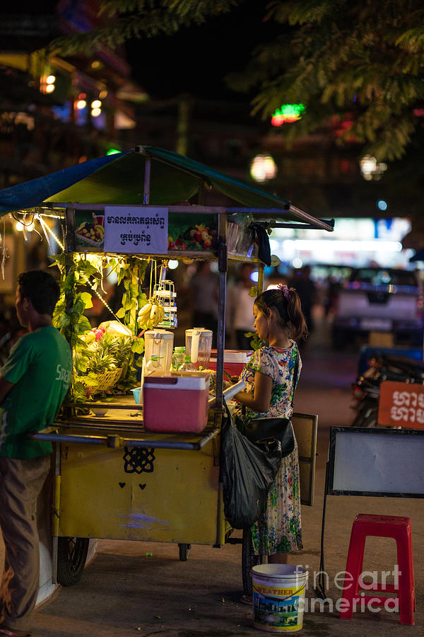 Siem Reap Fruit Stand Photograph by Mike Reid