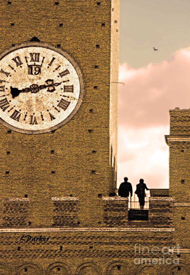 Landscape Photograph - Siena Clock Tower by Linda Parker