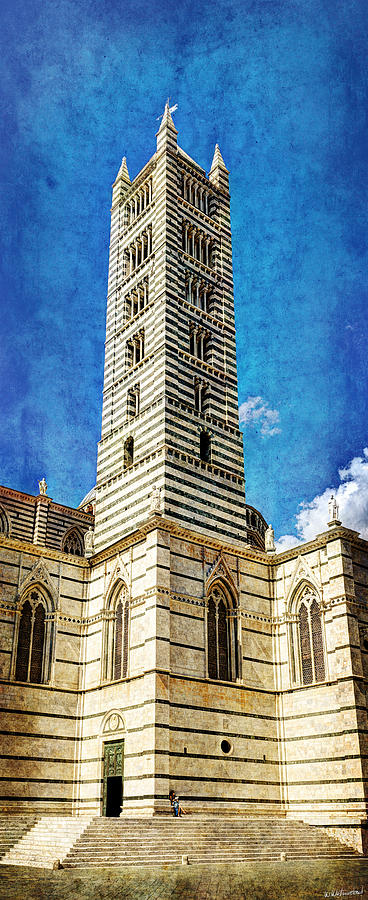 Siena Duomo tower - Campanile - vintage version Photograph by Weston Westmoreland