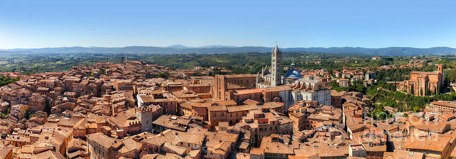 Architecture Photograph - Siena, Italy panorama by Michal Bednarek