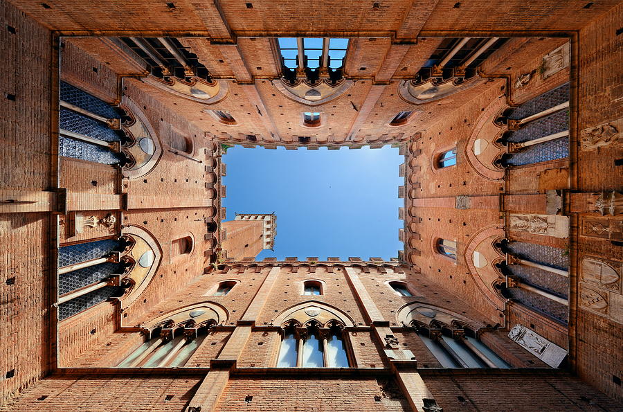Siena patio Bell Tower Photograph by Songquan Deng
