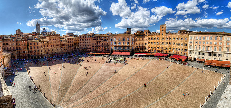 Siena - Piazza del Campo from torre de Mangia Photograph by Weston Westmoreland