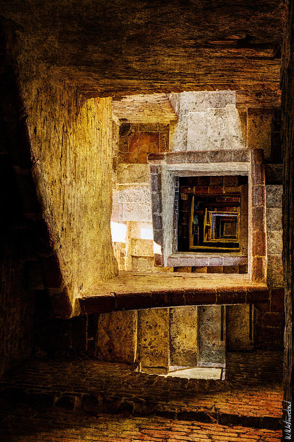 Siena - Staircase Of Torre Mangia - Vintage Version Photograph by Weston Westmoreland