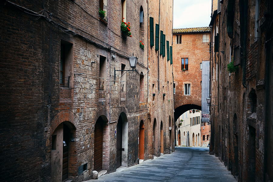 Siena street view Photograph by Songquan Deng