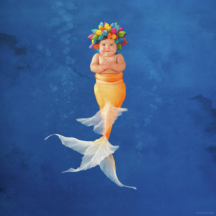 Under The Sea Photograph - Sienna as a Mermaid by Anne Geddes