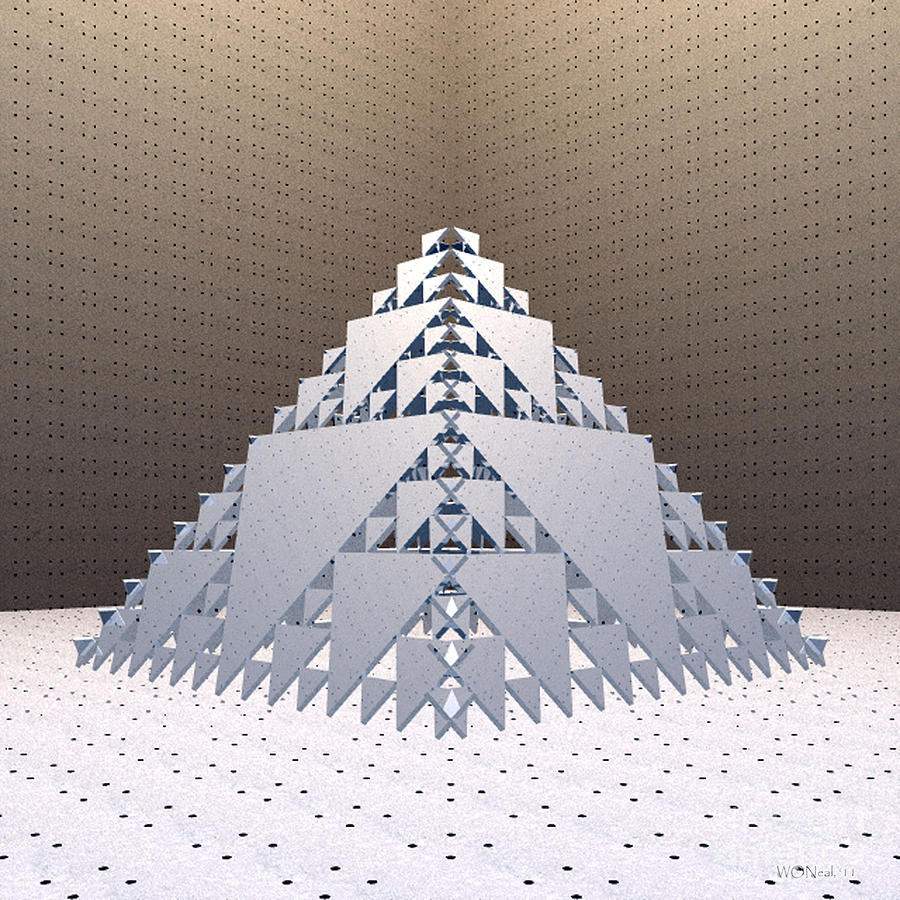 Architecture Digital Art - Sierpinski Pyramid by Walter Neal