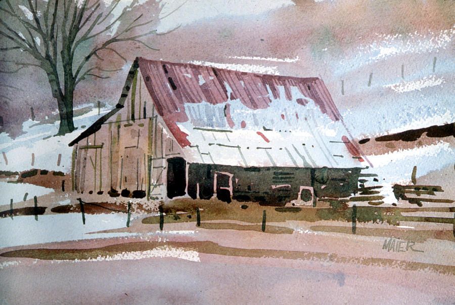 Sierra Foothills Barn Painting by Donald Maier