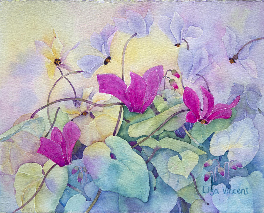 Sierra Fuchsia Painting by Lisa Vincent