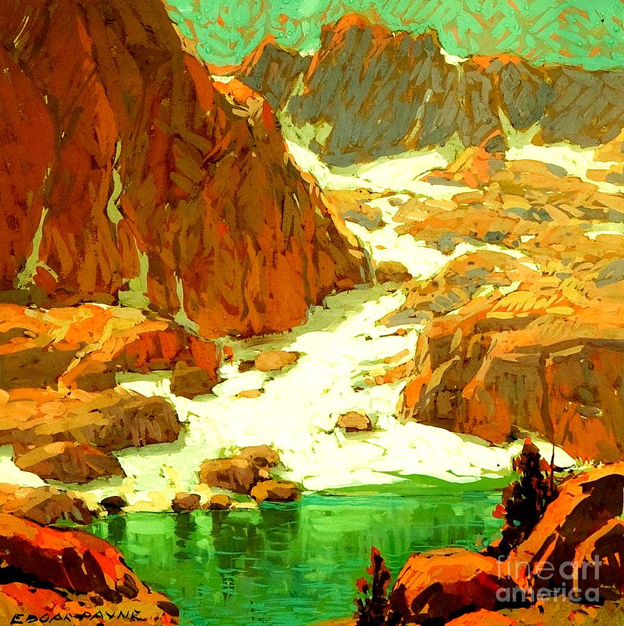 Sierra Landscape circa 1920 Painting by Peter Ogden
