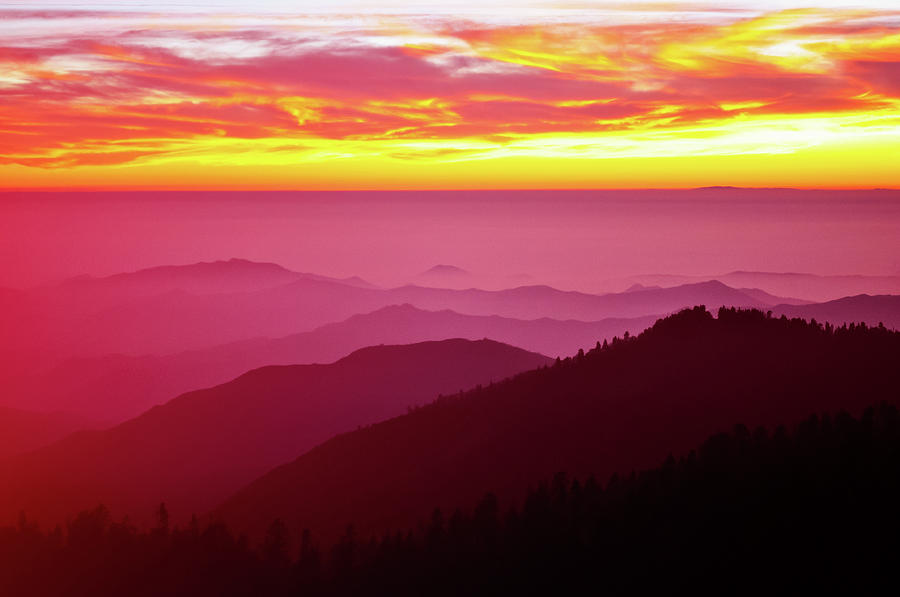 Sierra Nevada Colorful Sunset Photograph by Kyle Hanson