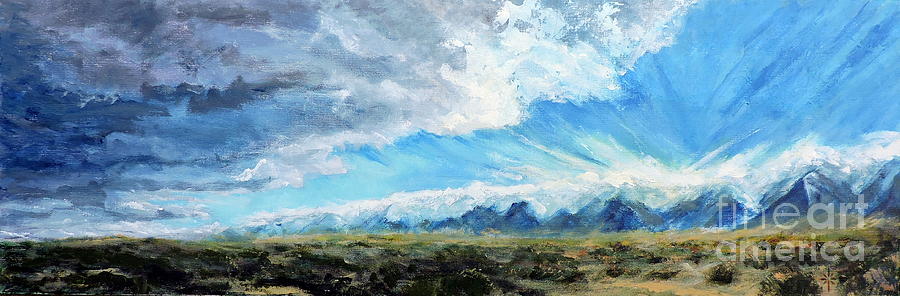 Mountain Painting - Sierra Nevada Mountains outside Independence CA by Jodie Marie Anne Richardson Traugott          aka jm-ART