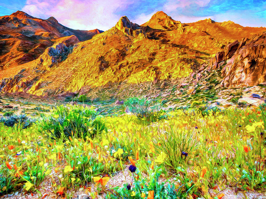 Sierra Nevada Wildflowers Painting by Dominic Piperata