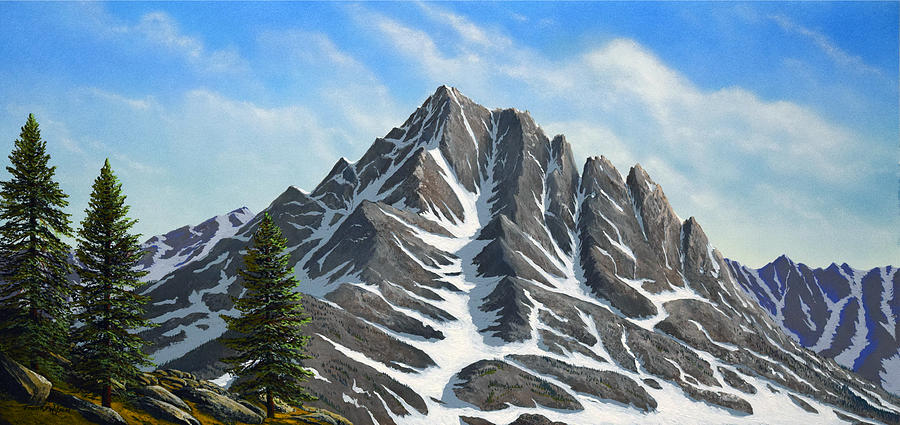 Sierra Peaks Painting by Frank Wilson