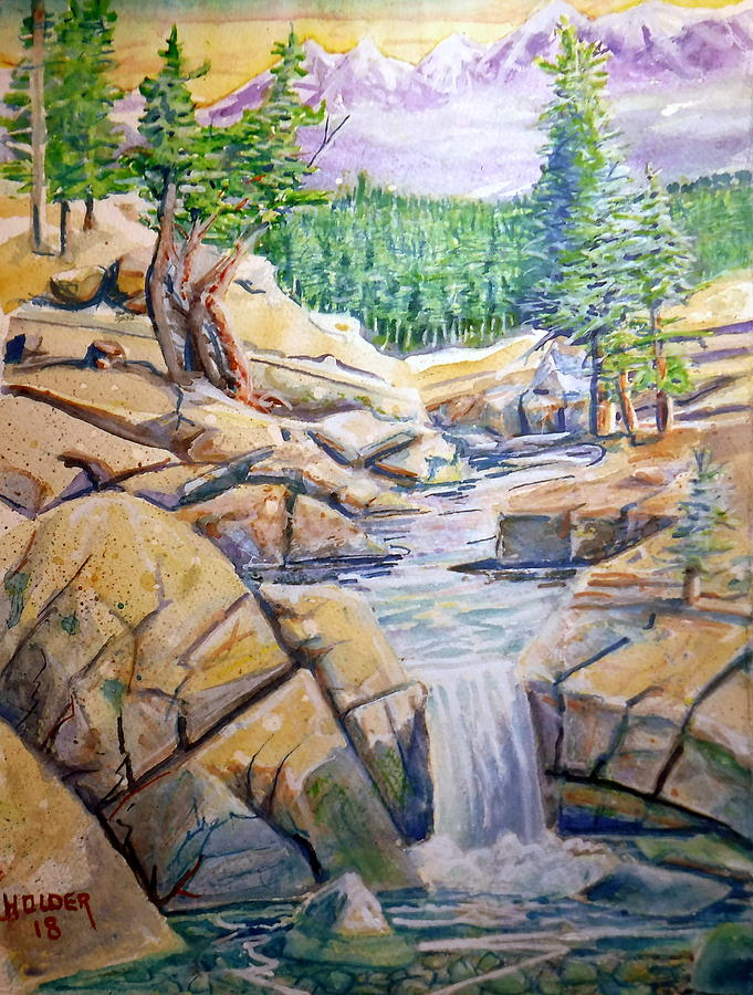 Trout Painting - Sierra Stream by Steven Holder