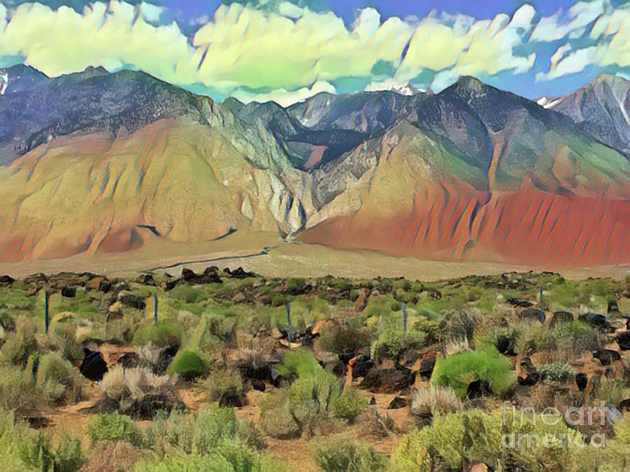 Mountain Digital Art - Sierras II by Jackie MacNair