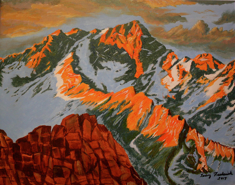 Sierras Painting by Terry Frederick