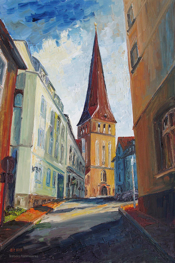 Siesta In Rostocks Eastern Historic District Painting by Barbara Pommerenke