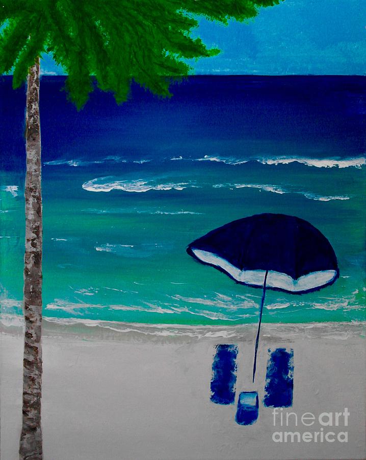 Siesta Key Beach Painting by Catalina Walker