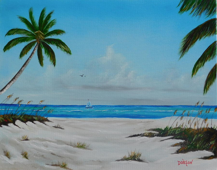 Siesta Key Beach Painting by Lloyd Dobson
