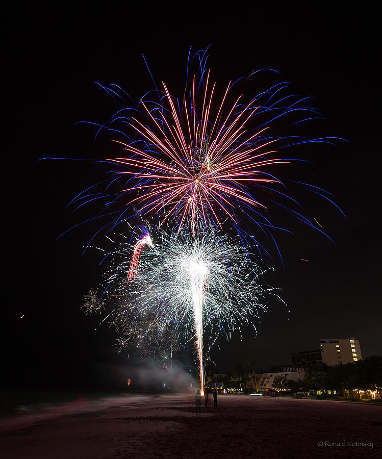 Siesta Key Fireworks Photograph by Ronald Kotinsky Fine Art America
