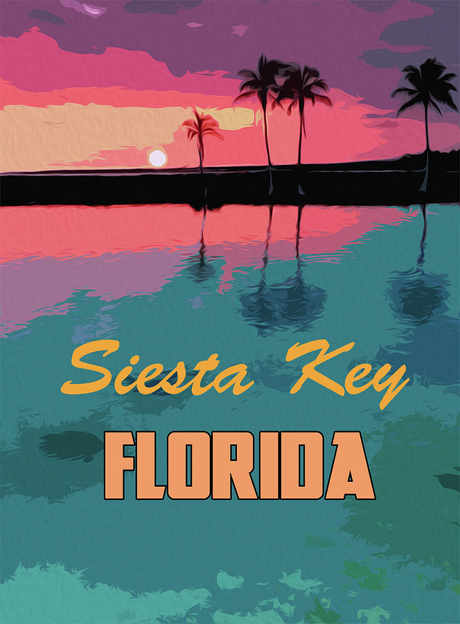 Siesta Key, Florida Painting by AM FineArtPrints
